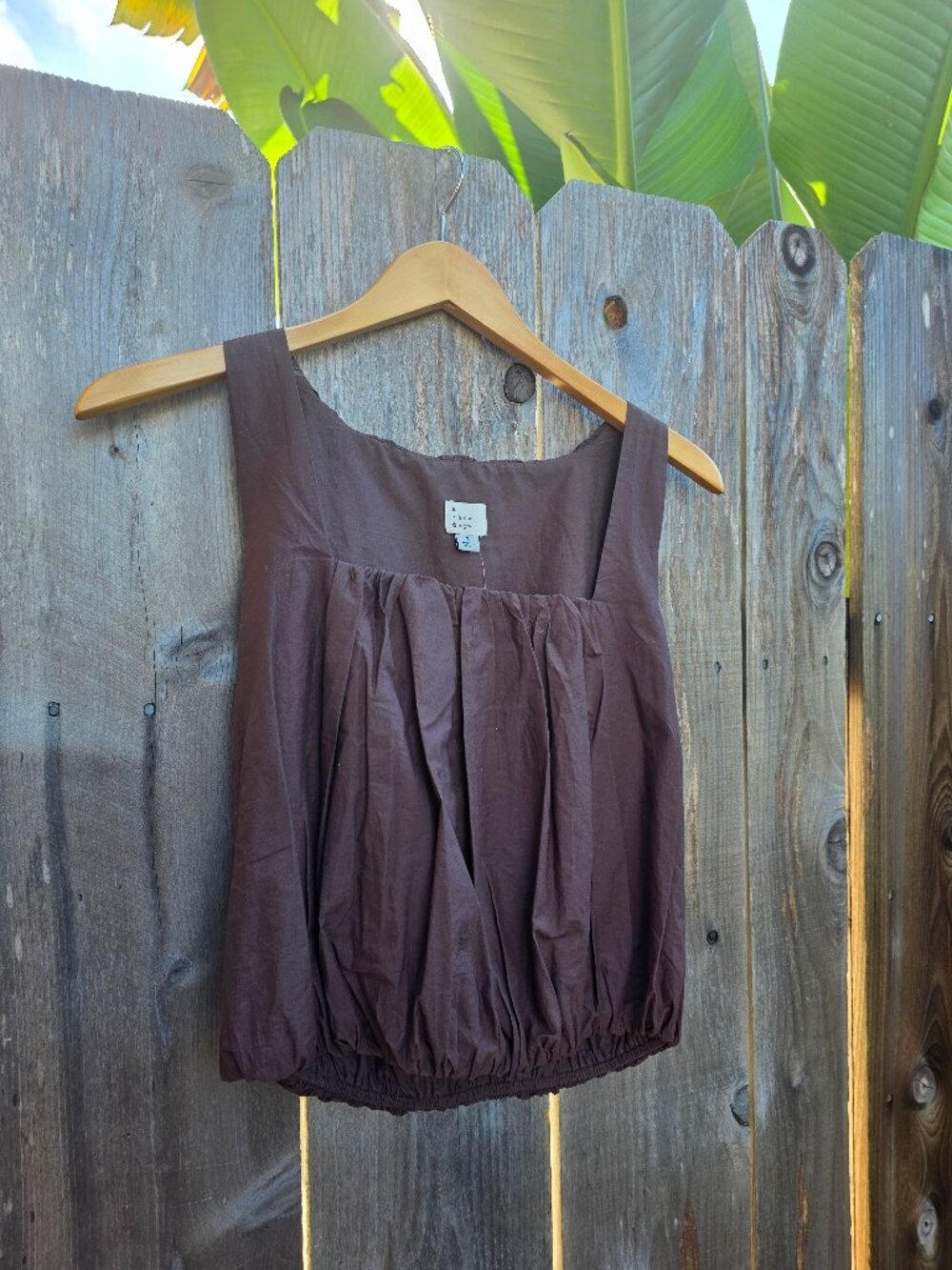 A New Day Womens Square Neck Bubble Hem Tank Top